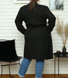 Manteau enveloppe en suède confortable avec ceinture SIMONA image number 2