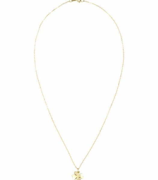 Ketting met hanger voor dames, goud 375 | klaverblad