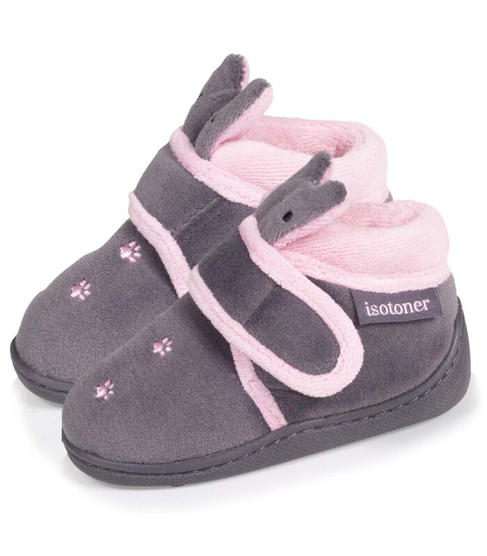 Chaussons Bottillons velcro Chat gris image number 0