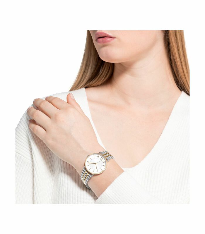 Quartz horloge voor dames, roestvrij staal bicolor image number 2