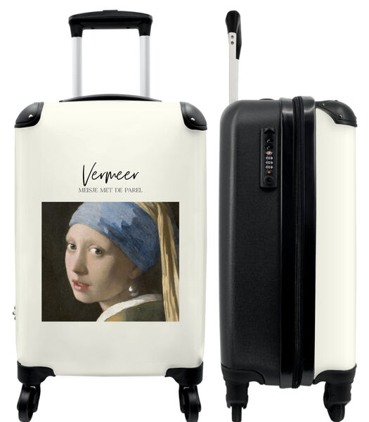 Ruimbagage koffer met 4 wielen en TSA slot (Kunst - Vermeer - Meisje - Oude meester)