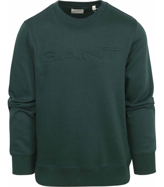 Gant Pullover Embossed Logo Vert Foncé