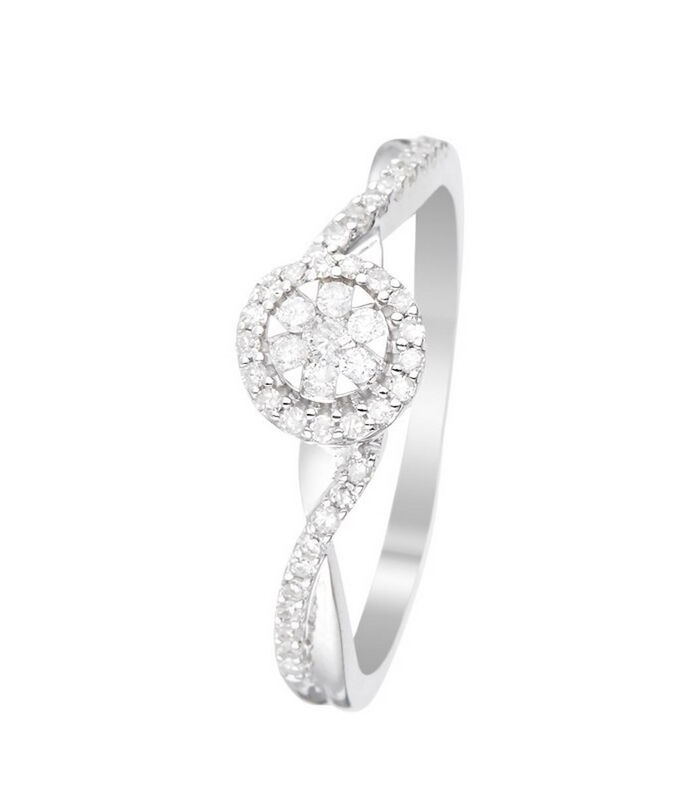 Ring 'Mon Idéal' witgoud en diamanten image number 0