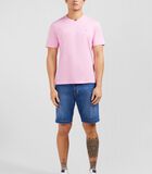 V-neck roze licht pima katoen t-shirt image number 0