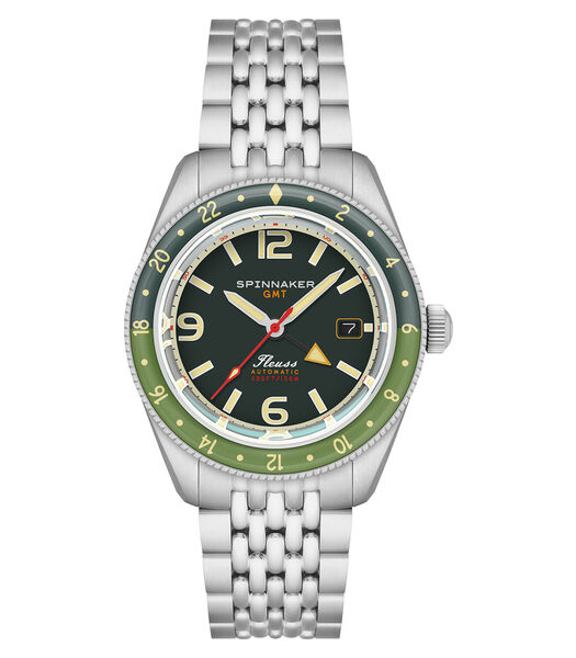Fleuss GMT Automatic - DEEP GREY - Herenhorloge - Japans automatisch GMT uurwerk