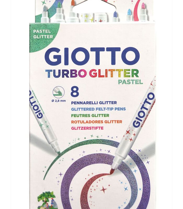 8 glitterstiften Turbo - Pastel image number 0