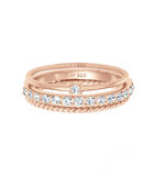 Ring Dames Stapel Elegante Feestelijke Gelaagde Look Met Kristallen In 925 Sterling Zilver image number 1