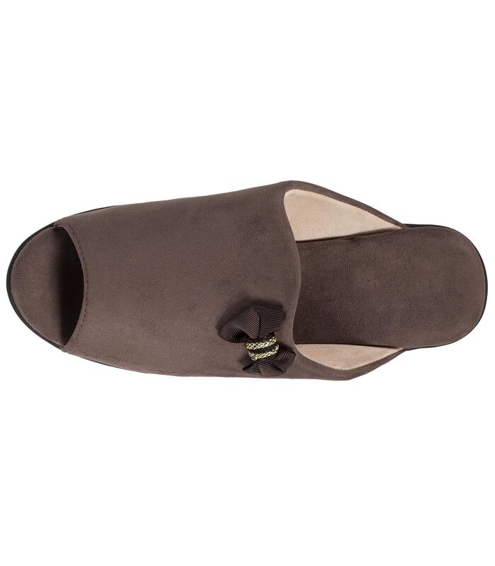 Chaussons Sandales Femme Taupe Talon image number 1