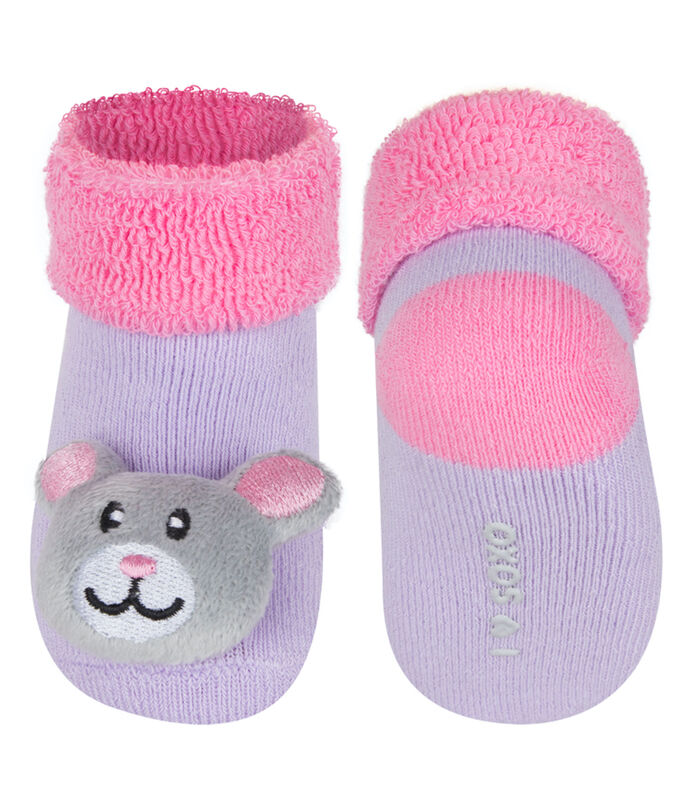 3 paar anti-slip sokken dieren meisje image number 2