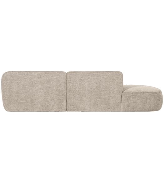 Chaise Longue Droit - Polyester - Sable - 71x258x105/150 - Polly