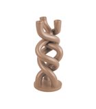 Bougeoir Twisted- Marron - 13x31,4x13 cm image number 0