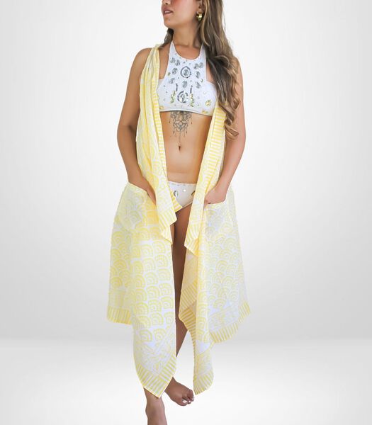 Robe de plage 'Yellow Mykonos Boho Dress'