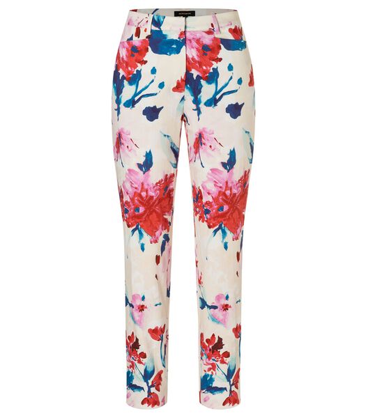 Pantalon 7/8 à fleurs multicolores