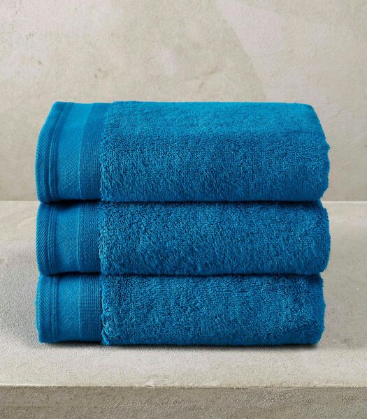 Serviettes de bains Contessa bleu pacifique set de 3