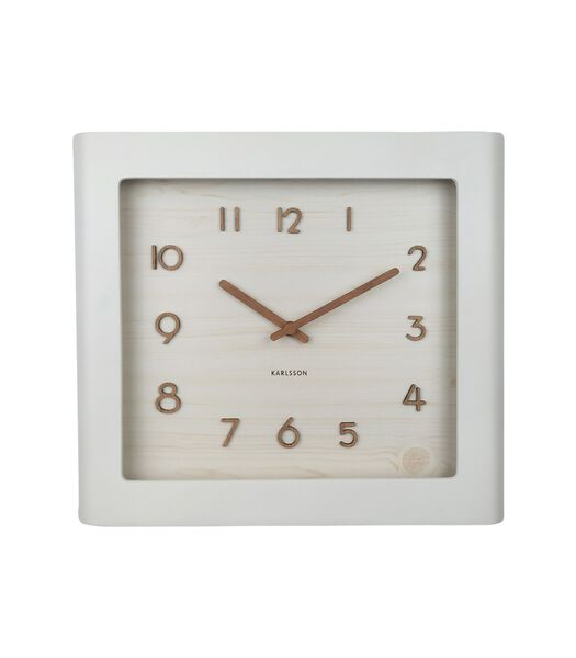Horloge murale Sole Squared Frame - Blanc - 4.5x29x33cm