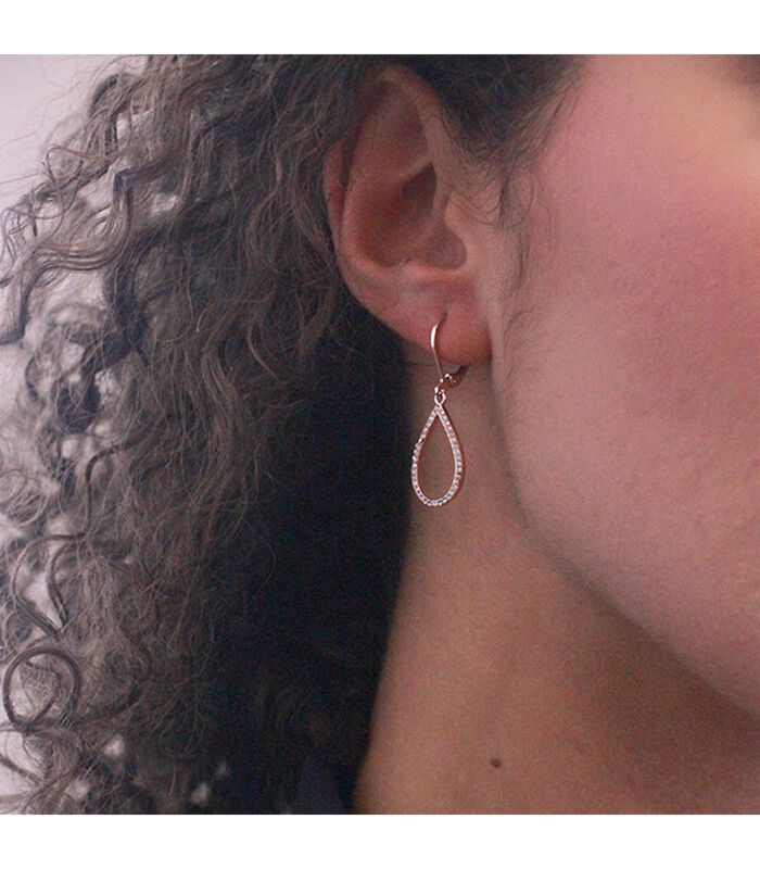 Boucles d'oreilles Laelia Dangling Hoop - Cristal d'Autriche image number 4