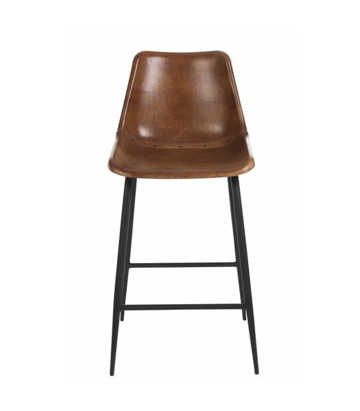 High Chair 2 - Tabouret de bar - lot de 2 - cognac - cuir - métal