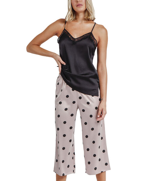 Pyjama's loungewear palazzo broek camisole Elegant Dots