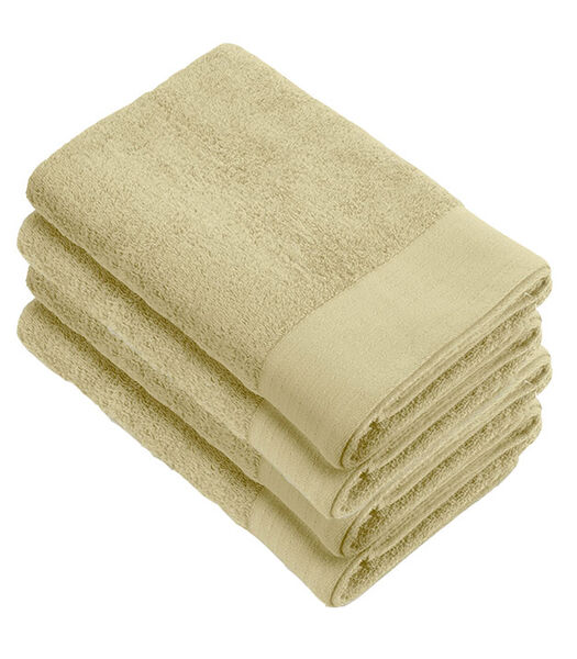 4x Soft Cotton Handdoeken 70x140 cm Maisgeel