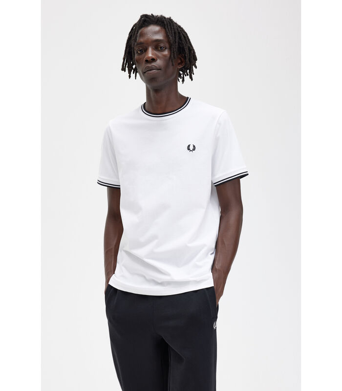T-Shirt Fred Perry Basique Blanc image number 2