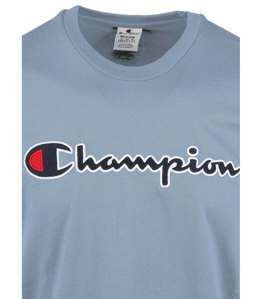 Champion T-Shirt Script Logo Bleu