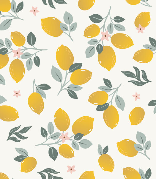 Papier peint citrons Louise, Lilipinso