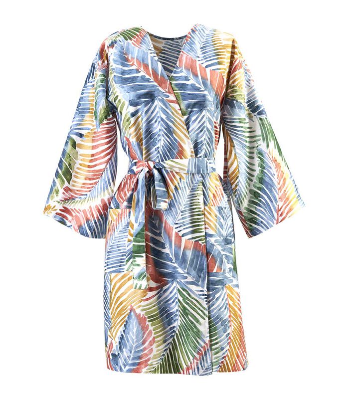 Coco Palmes - Badjas kimono katoensatijn image number 0