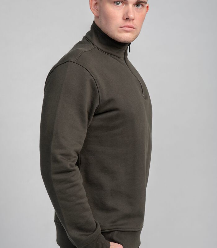 Sweatshirt met rits en hoge hals-Rosin image number 3