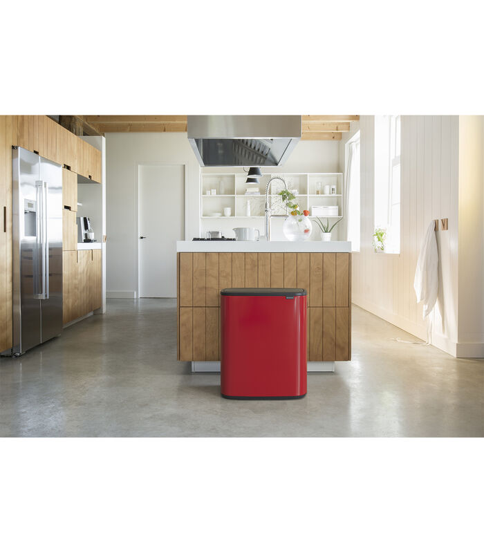 Bo Touch Bin, 2 binnenemmers, 2 x 30L -Passion Red image number 3