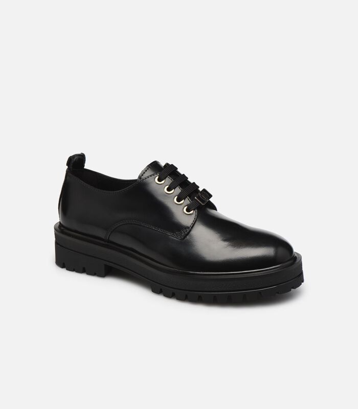 POLISHED LEATHER LACE UP SHOE Veterschoenen image number 0
