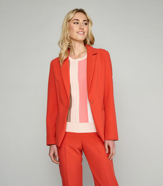 Trendy blazer in rode koraal kleur