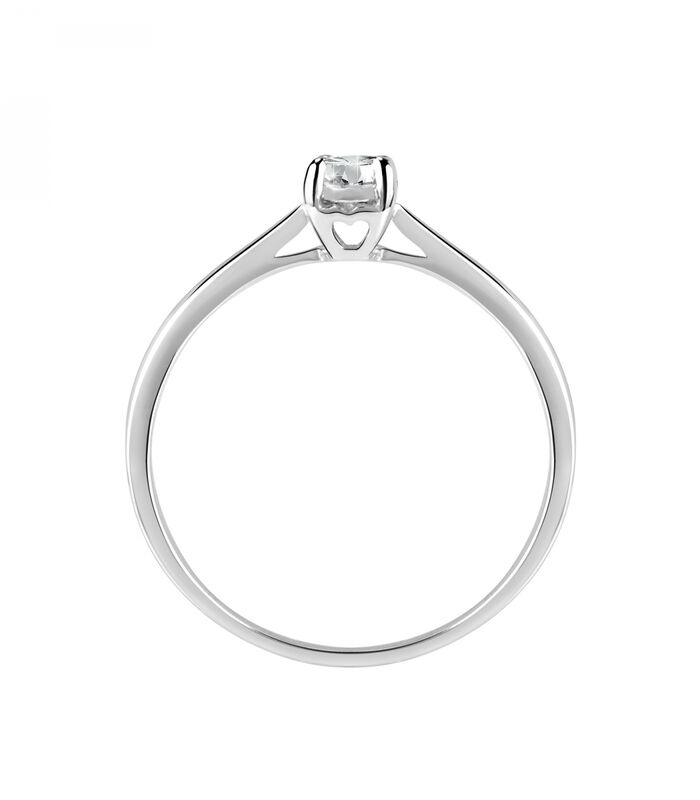 Ring in 750% witgoud, diamanten in het laboratorium gegroeid LIVE DIAMOND image number 1