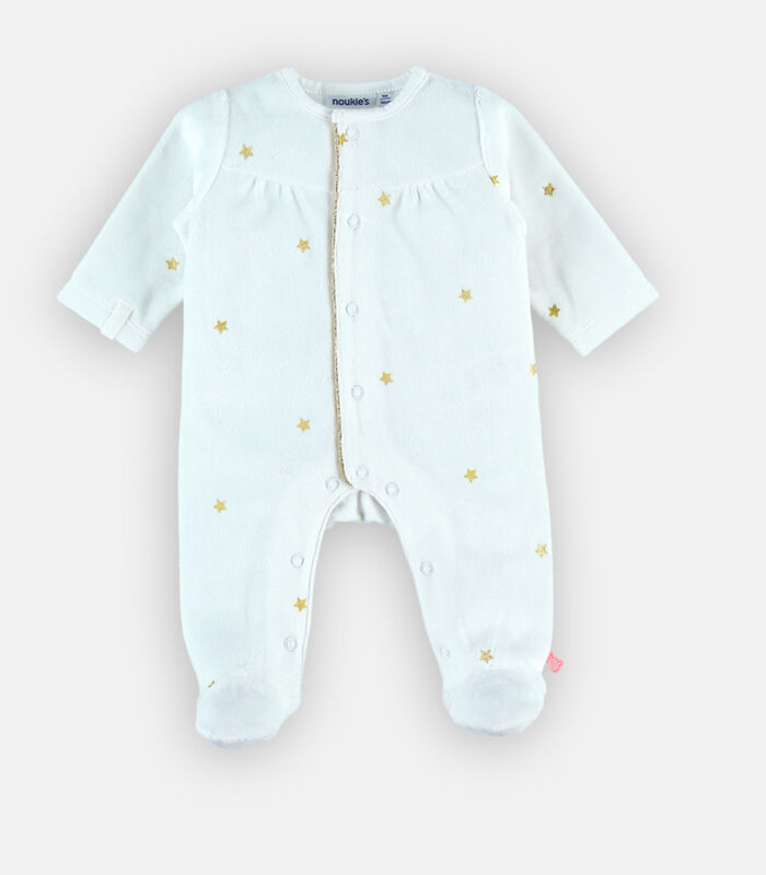 Pyjama dors-bien étoiles dorées en velours, image number 0