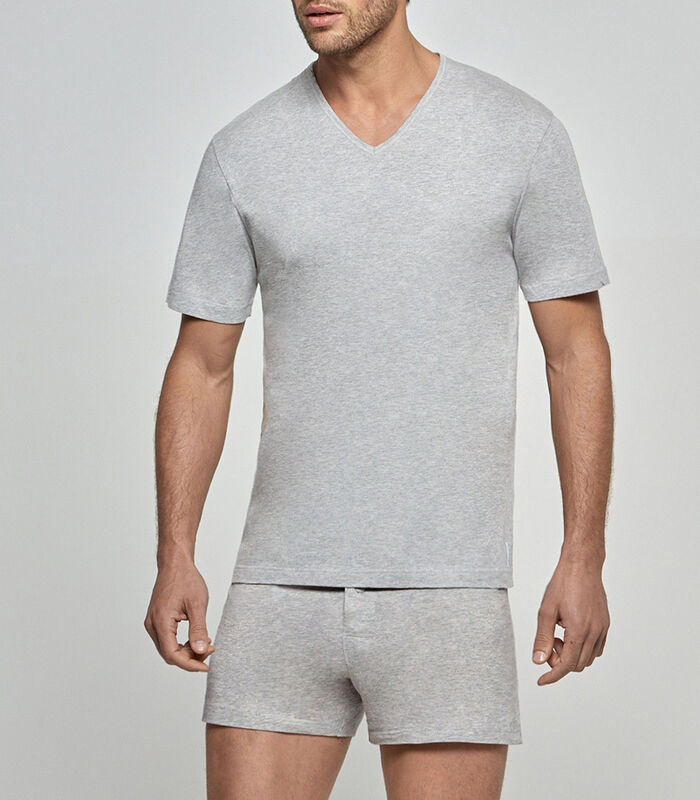 T-shirt underwear met V-hals van katoen Essentials image number 1