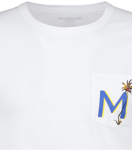 McGregor T-Shirt Logo Blanc Poche