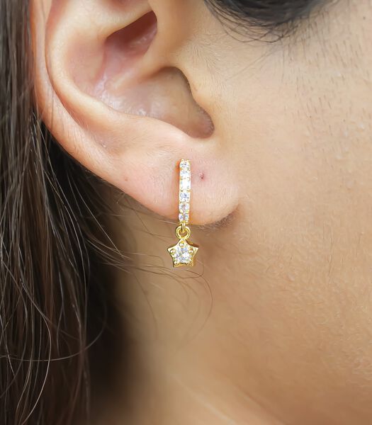 Boucles d'oreilles 'Crescent Moon Star'