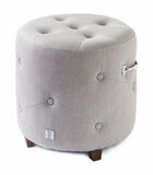 Bowery Footstool linen Flax image number 0