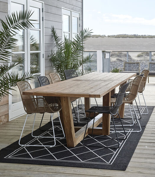 Riviera Maison Tuintafel Hout - Tanjung Outdoor Dining Table - 400x100 cm - Bruin
