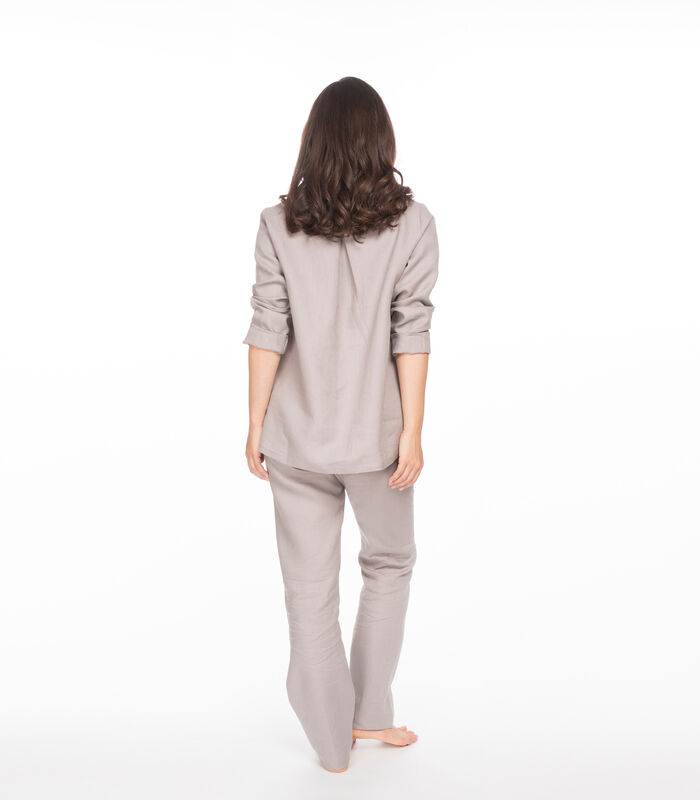 Pyjamajasje en broek zuiver linnen, LUCIE image number 3