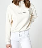 Fleece sweatshirt met halve rits image number 3