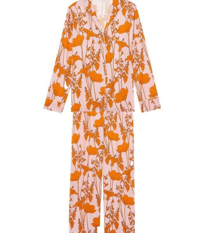 Pyjama en viscose JANE 406 blush/muscade image number 4