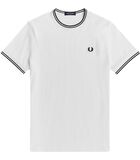 Fred Perry Basis Wit T-Shirt image number 2