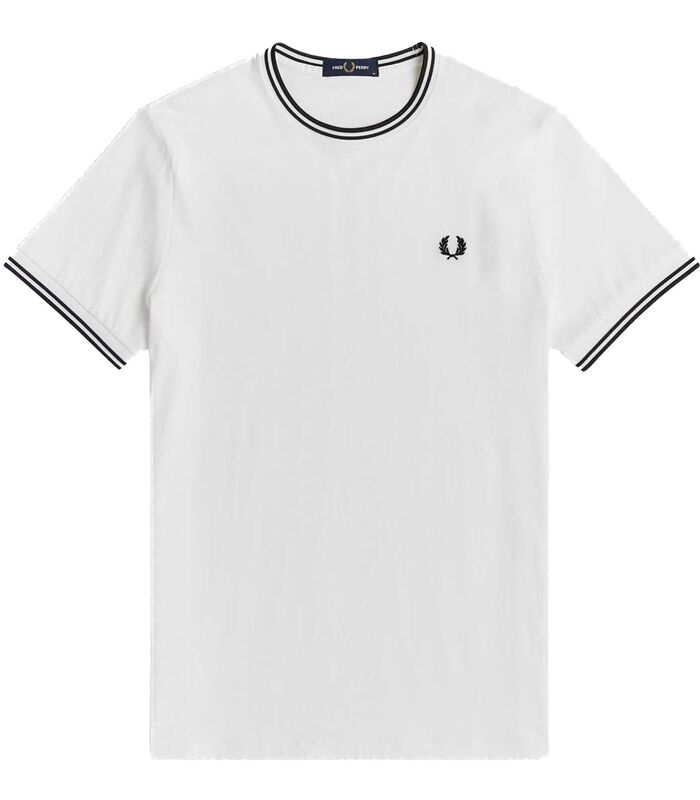 Fred Perry Basis Wit T-Shirt image number 2