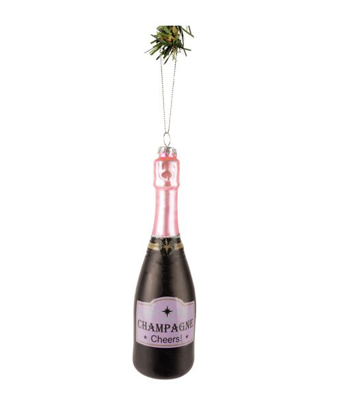 Boule de Noël  bouteille de champagne 17 cm