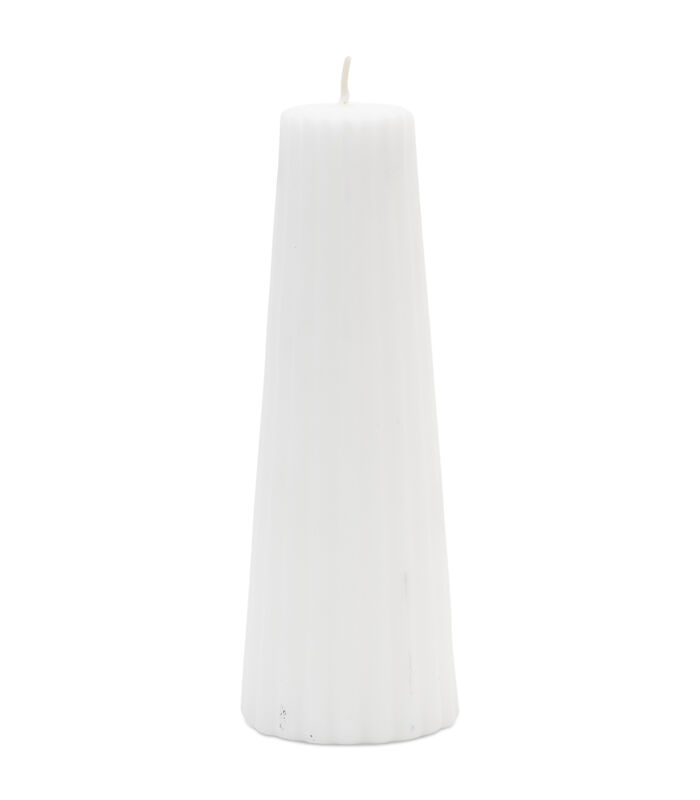 Cone Ridged Candle off-white 7x20 image number 0