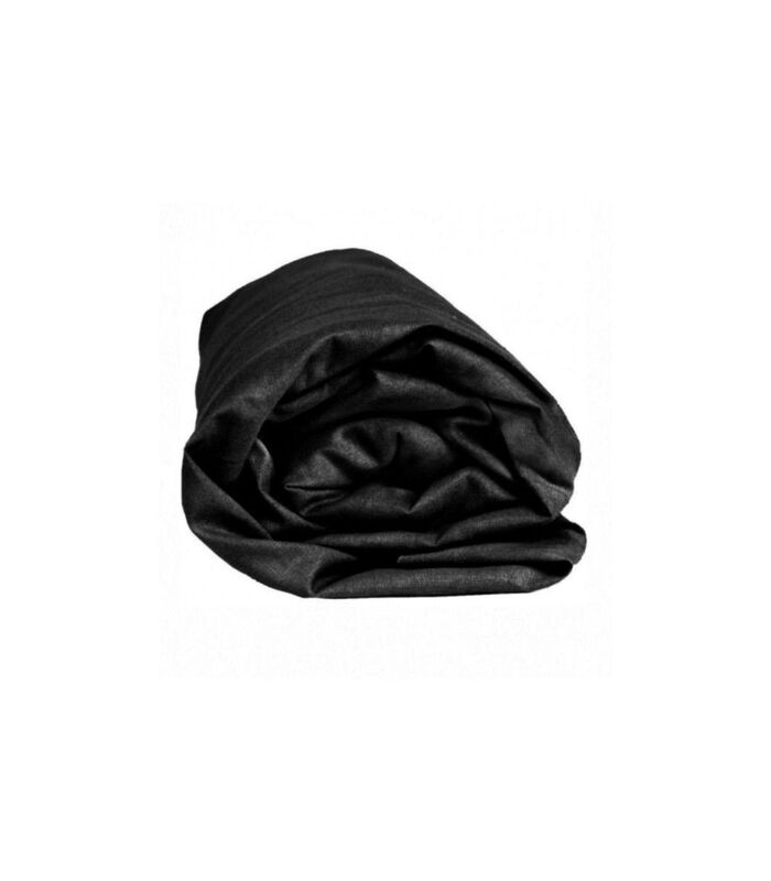 Drap-housse noir flanelle image number 1