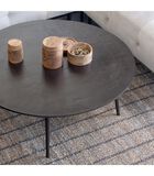 Table Basse  - Aluminium - Antique Noir/Marron - 40x100x100  - Cres image number 3