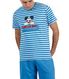 Pyjama short t-shirt Mickey Pocket Disney bleu image number 0