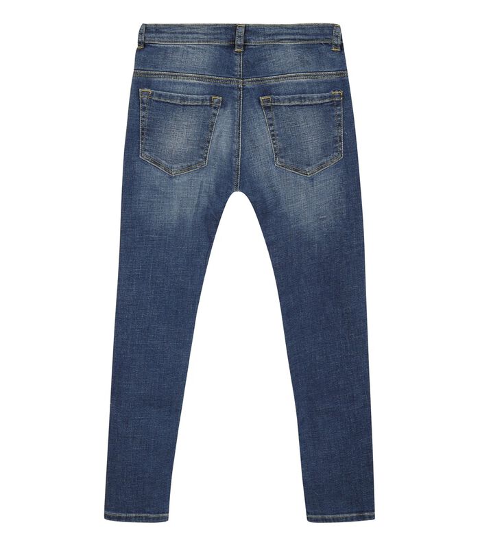 Slanke 5 pocket jeans met ruches image number 1