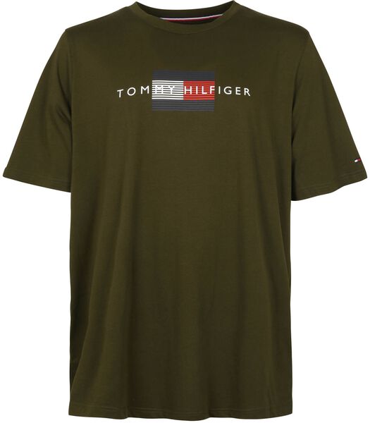 Big and Tall Logo Lines T-shirt Donkergroen
